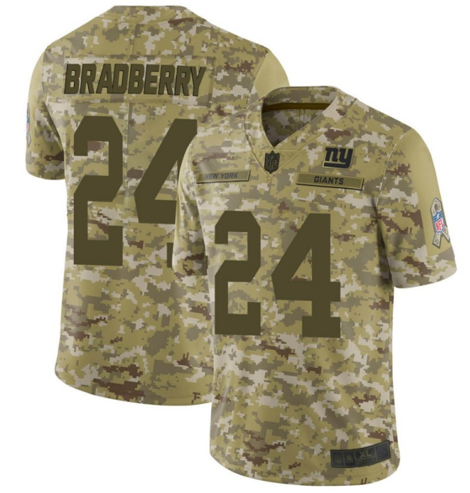 New York Giants #24 James Bradberry Camo Salute To Service Limited Stitched Jersey - Zenithce