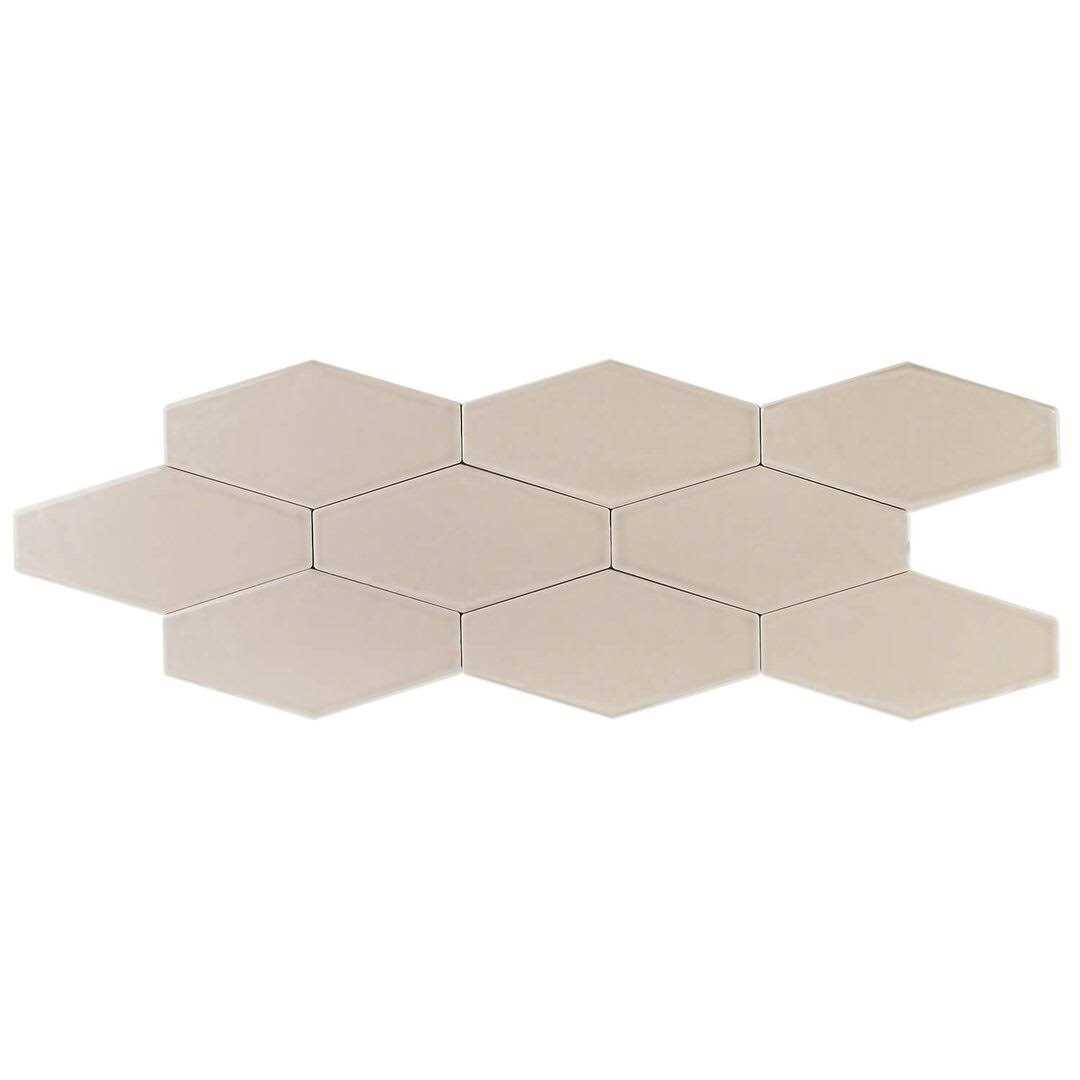 Ivy Hill Tile Birmingham Hexagon 4 in. x 8 in. Polished Ceramic Subway Tile - Zenithce