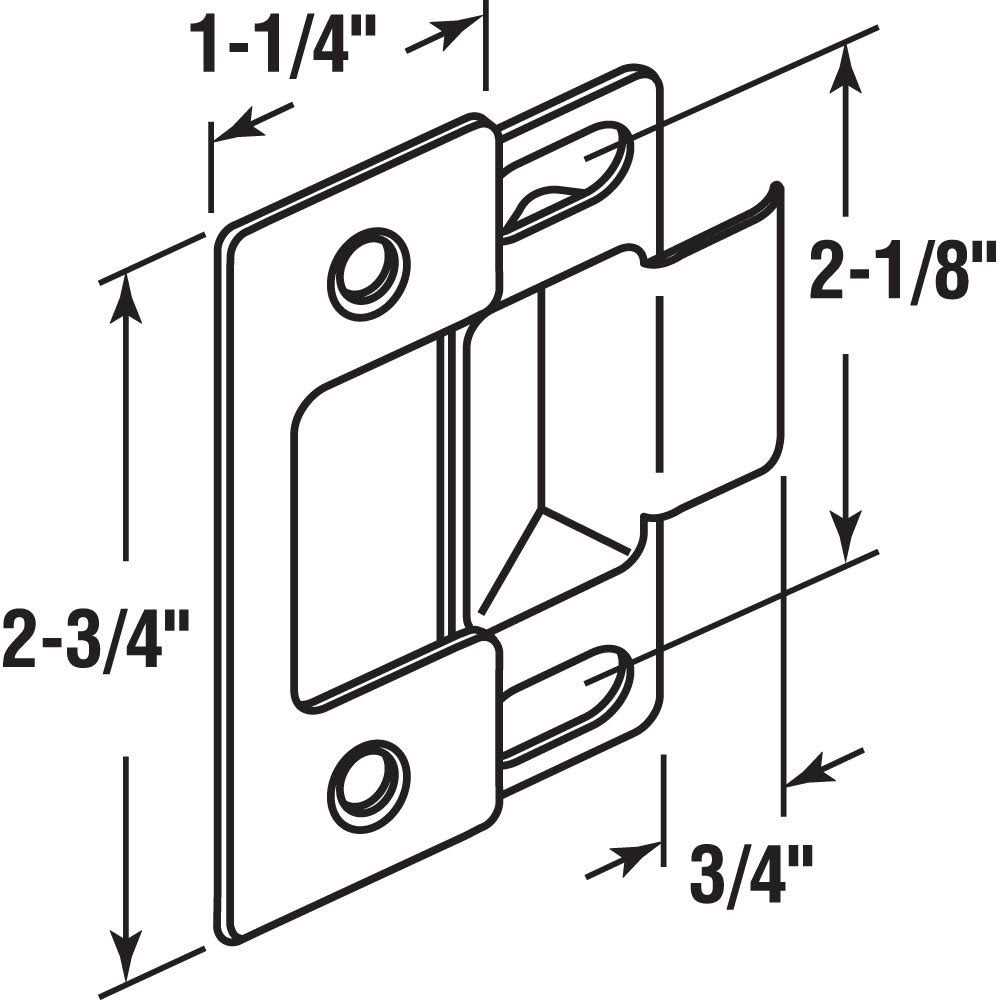 Prime-Line 2 in. Satin Nickel Closet Door Finger Pull - Zenithce