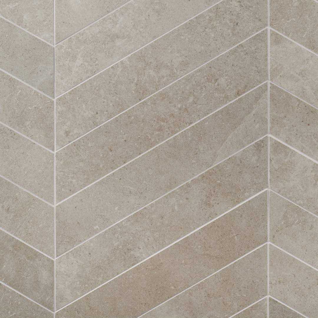 Iris Chevron 3.93 in. x 20.86 in. Matte Porcelain Floor and Wall Tile Ivy Hill Tile - Zenithce