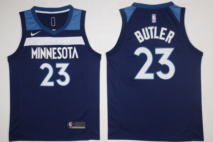 Minnesota Timberwolves #23 Jimmy Butler New Navy Blue 2017-2018 Swingman Stitched Jersey - Zenithce