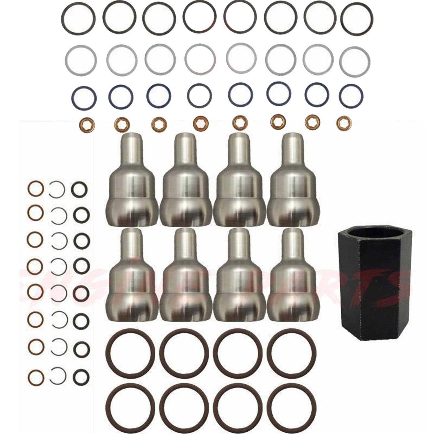 Ford 6.0l Powerstroke Oil Rail Leak Repair Kit,Tool,O-rings,+ Injector Seal Kits - Zenithce