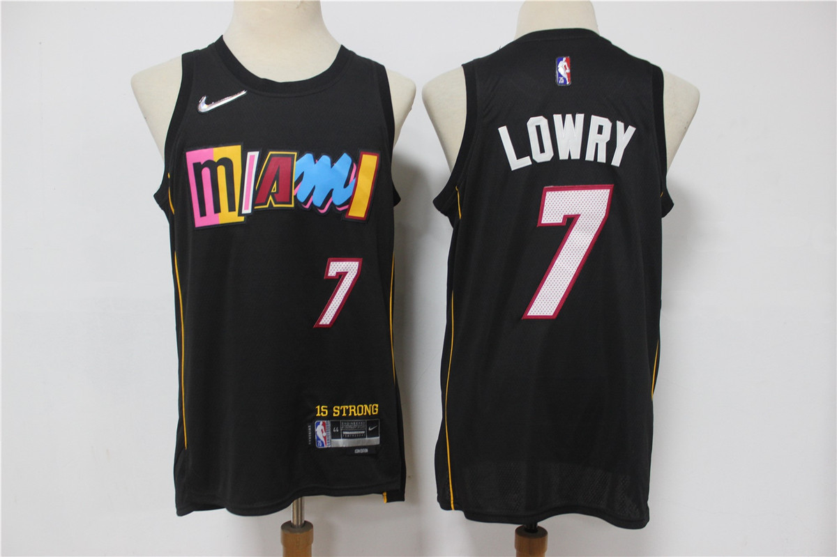 Miami Heat #7 Kyle Lowry Black Diamond 2022 City Edition Swingman Stitched Jersey - Zenithce