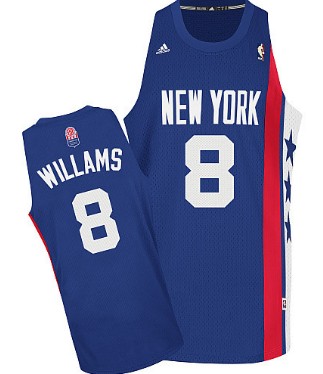 New Jersey Nets #8 Deron Williams ABA Hardwood Classic Blue Swingman Jersey - Zenithce