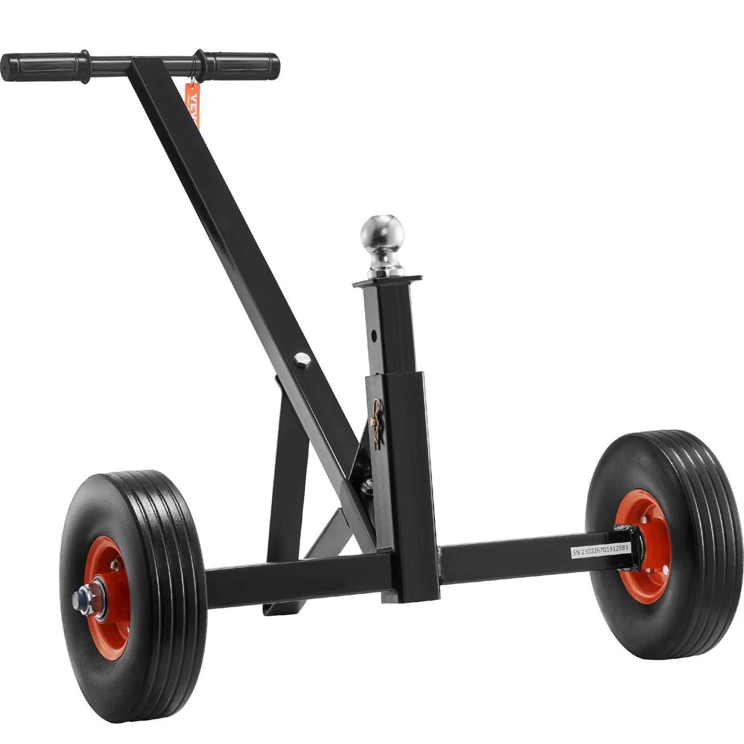 VEVOR Adjustable Trailer Dolly 1500lbs Tongue Weight Capacity 2 in 1 Trailer Mover with 23.6”-35.4” Adjustable Height & 2” Ball - Zenithce