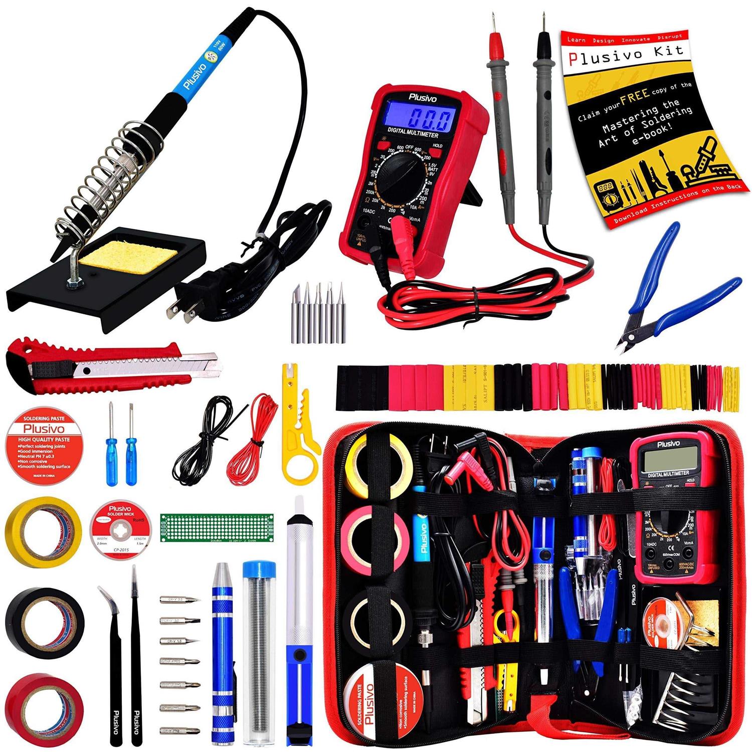 Soldering Iron Kit Jewelry Soldering Iron 60W Upgraded AdjustableTemperature Welding Tools,Soldering Gun Solder Wire,Wire Cutter,Soldering Iron - Zenithce