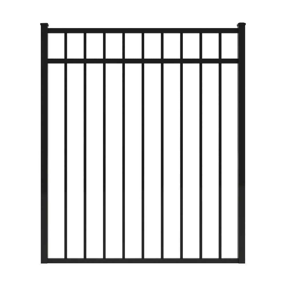 FORGERIGHT Vinings 4 ft. W x H Black Aluminum Pre-Assembled Fence Gate - Zenithce