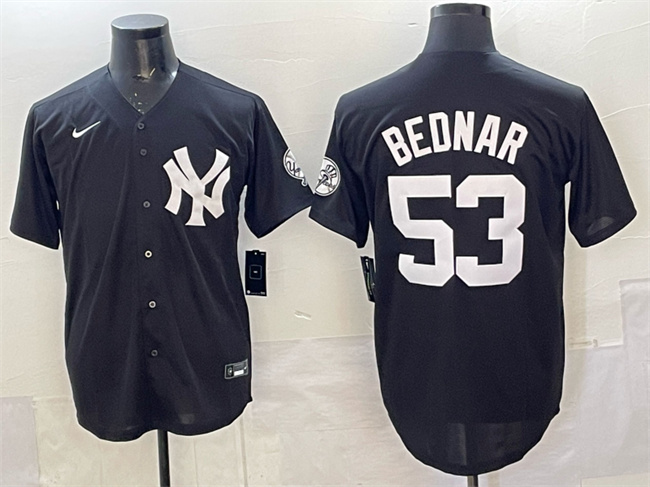 New York Yankees #53 David Bednar Black Stitched Jersey - Zenithce