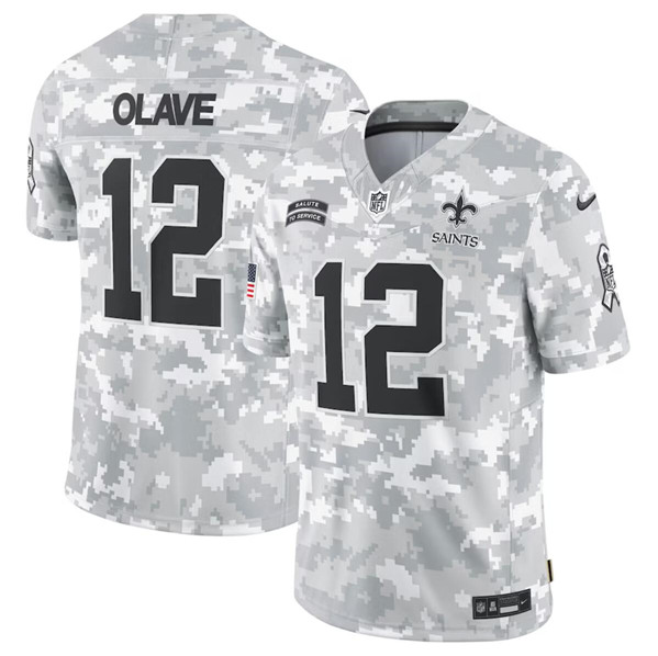 New Orleans Saints #12 Chris Olave Arctic Camo 2024 F.U.S.E. Salute To Service Limited Stitched Jersey - Zenithce