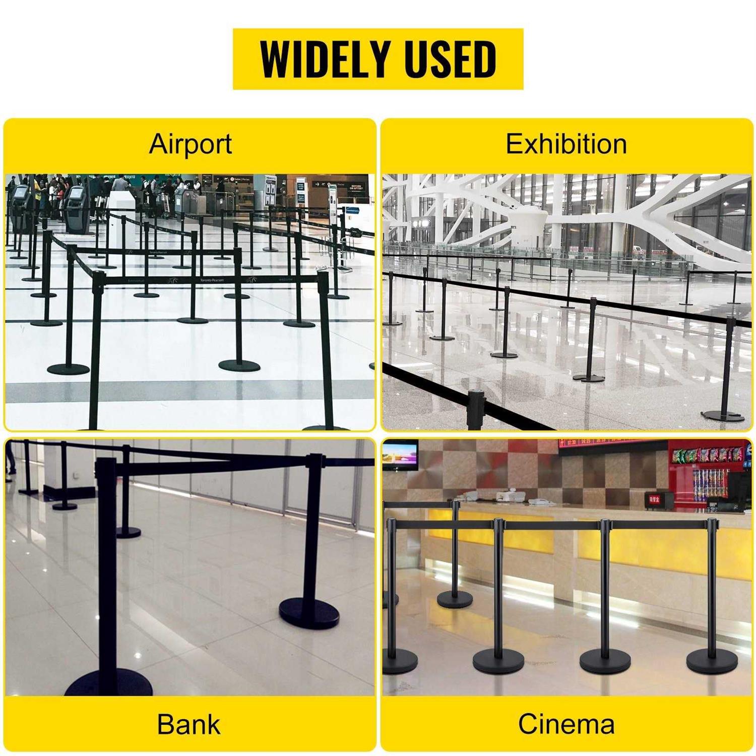 VEVOR Crowd Control Stanchion Set of 6 Pieces Stanchion Set Stanchion Set with 5 ft/1.5 GLZHSHRSJTHG69AV4V0 - Zenithce