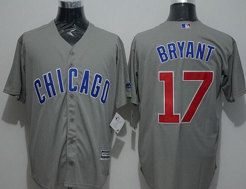 Cubs #17 Kris Bryant Grey New Cool Base Stitched Jersey - Zenithce