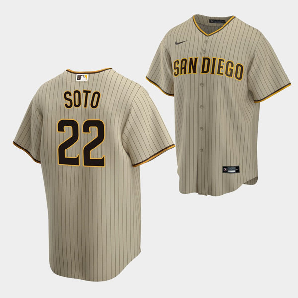 San Diego Padres #22 Juan Soto Tan Cool Base Stitched Jersey - Zenithce
