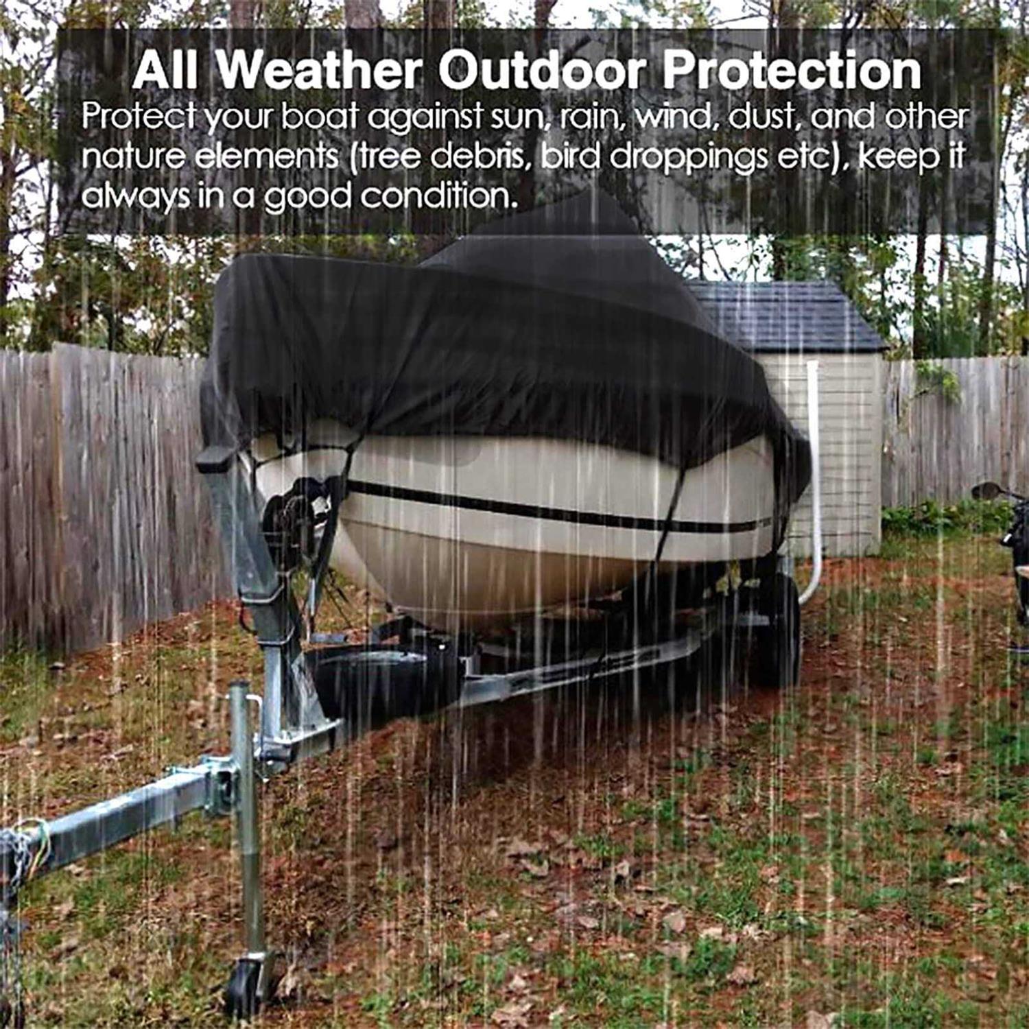 TEZONG Tarps Heavy Duty Waterproof Poly Tarp Multipurpose Tarpaulin Outdoor cover Black for Emergency Rain Roof - Zenithce