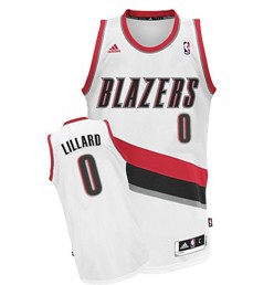 Portland Trail Blazers #0 Damian Lillard White Swingman Jersey - Zenithce