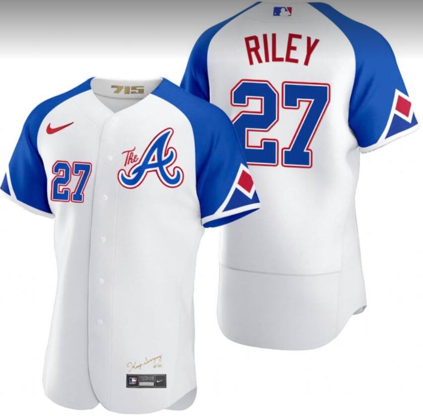 Atlanta Braves #27 Austin Riley White 2023 City Connect Flex Base Stitched Jersey - Zenithce