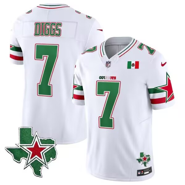 Dallas Cowboys #7 Trevon Diggs White 2024 F.U.S.E. Mexico Vapor Untouchable Limited Stitched Jersey - Zenithce
