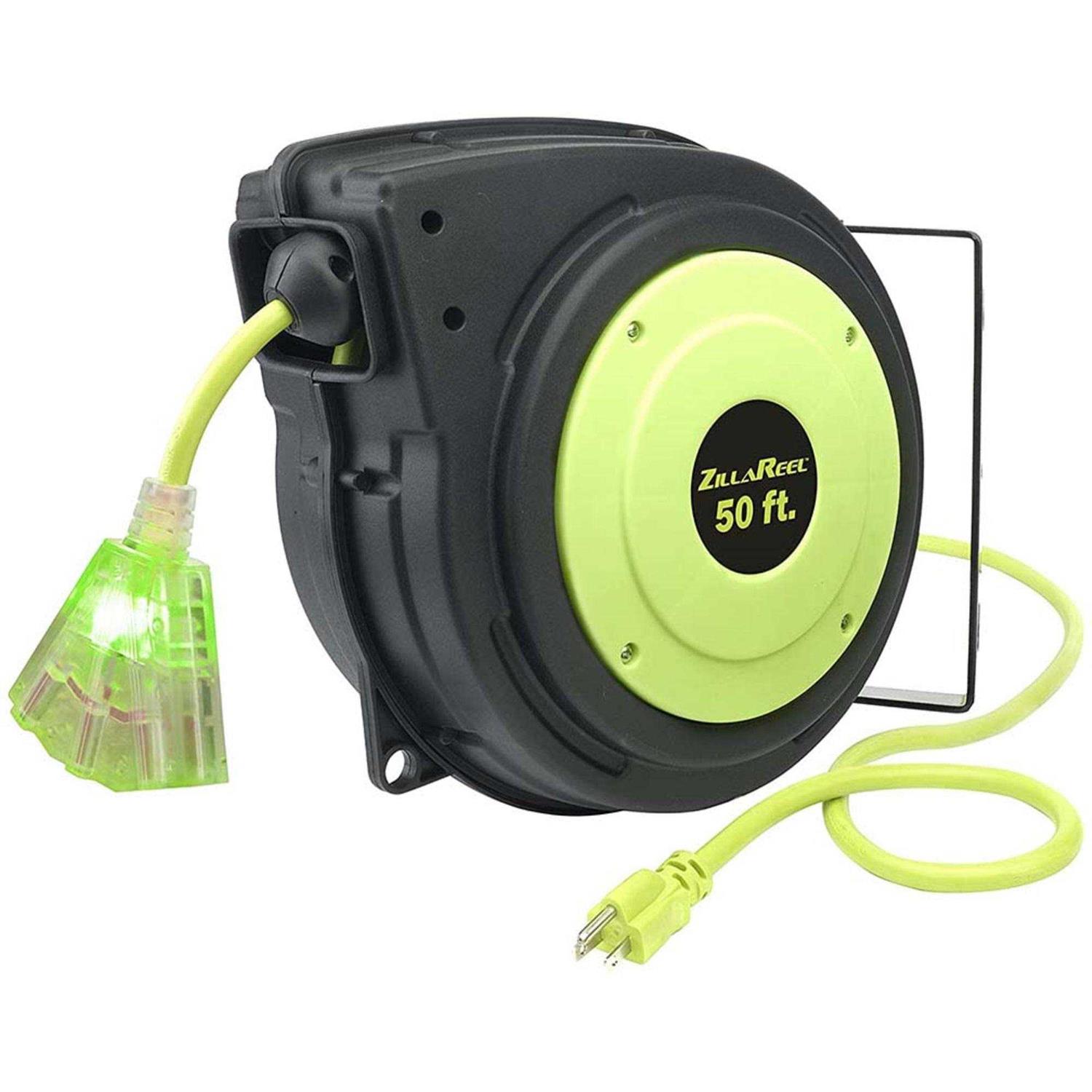 Flexzilla Enclosed Plastic Retractable Air Hose Reel L8250FZ - Zenithce