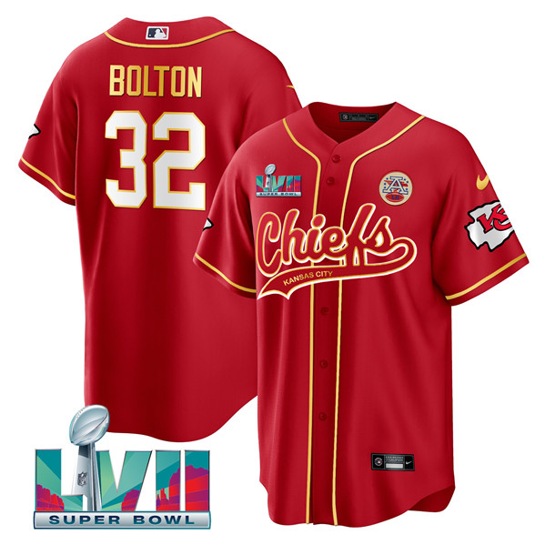 Kansas City Chiefs #32 Nick Bolton Red With 4-Star C Patch And Super Bowl LVII Patch Cool Bae Stitched Jersey - Zenithce