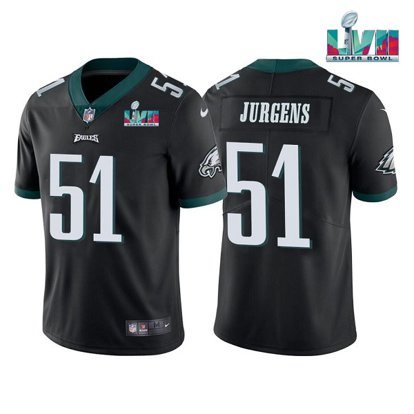 Philadelphia Eagles #51 Cam Jurgens Black Super Bowl LVII Vapor Untouchable Limited Stitched Jersey - Zenithce