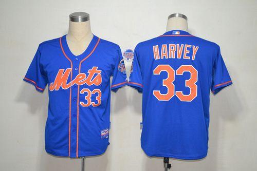 Mets #33 Matt Harvey Blue Alternate Home Cool Base Stitched Jersey - Zenithce