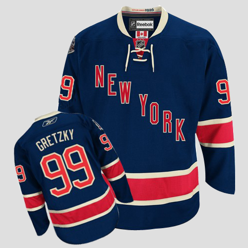 Rangers #99 Wayne Gretzky Dark Blue Third Stitched Jersey - Zenithce