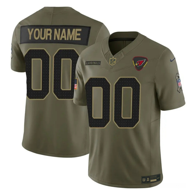 Arizona Cardinals Custom Olive 2025 F.U.S.E. Salute to Service Limited Stitched Jersey - Zenithce