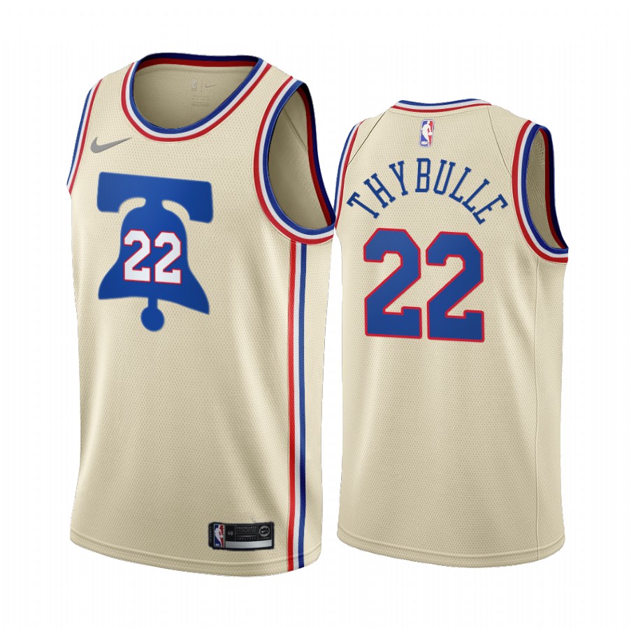Philadelphia 76ers #22 Matisse Thybulle Cream Swingman 2020-21 Earned Edition Jersey - Zenithce