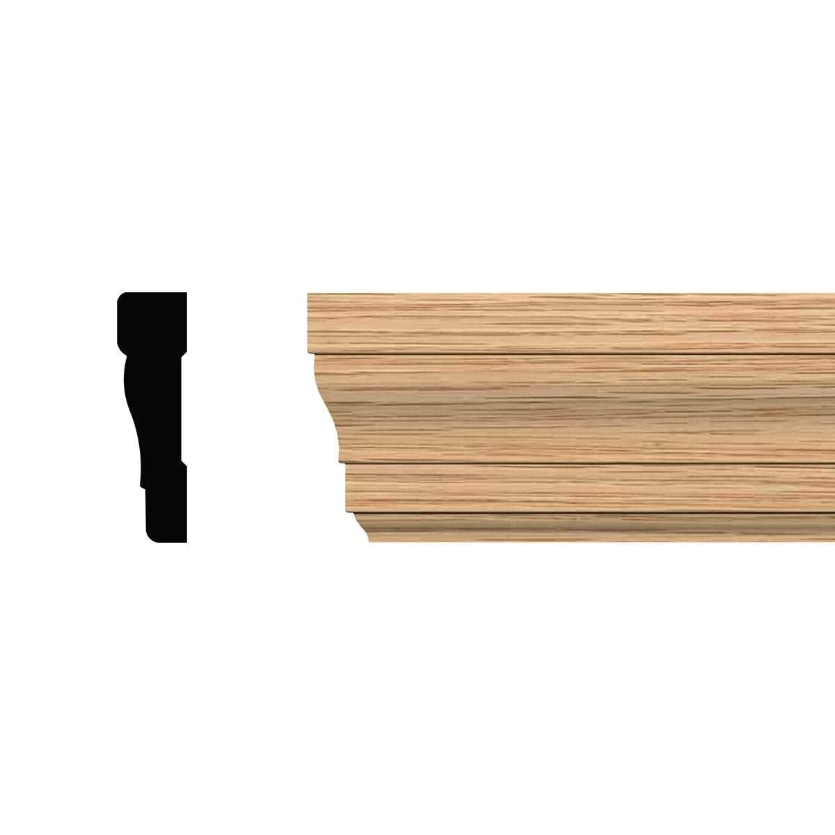 Ekena Millwork 2 in. x 5/8 in. x 96 in. Drip Cap Moulding - Zenithce