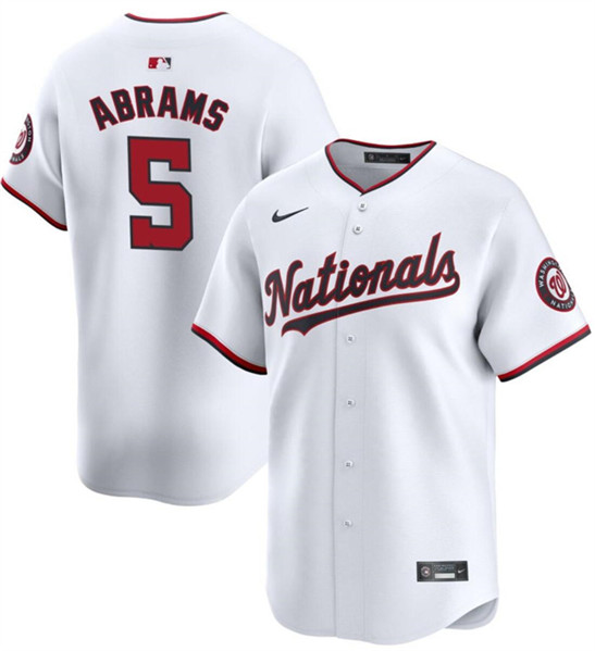 Washington Nationals #5 CJ Abrams White 2024 Home Limited Stitched Jersey - Zenithce