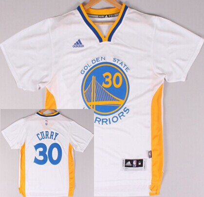 Golden State Warriors #30 Stephen Curry Revolution 30 Swingman 2014 New White Short-Sleeved Jersey - Zenithce