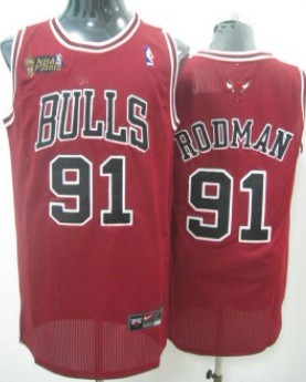 Chicago Bulls #91 Dennis Rodman Red Swingman Jersey - Zenithce