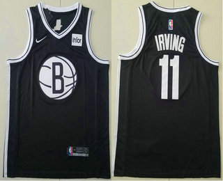Brooklyn Nets #11 Kyrie Irving Black 2019 NEW Swingman Stitched Jersey With The Sponsor Logo - Zenithce