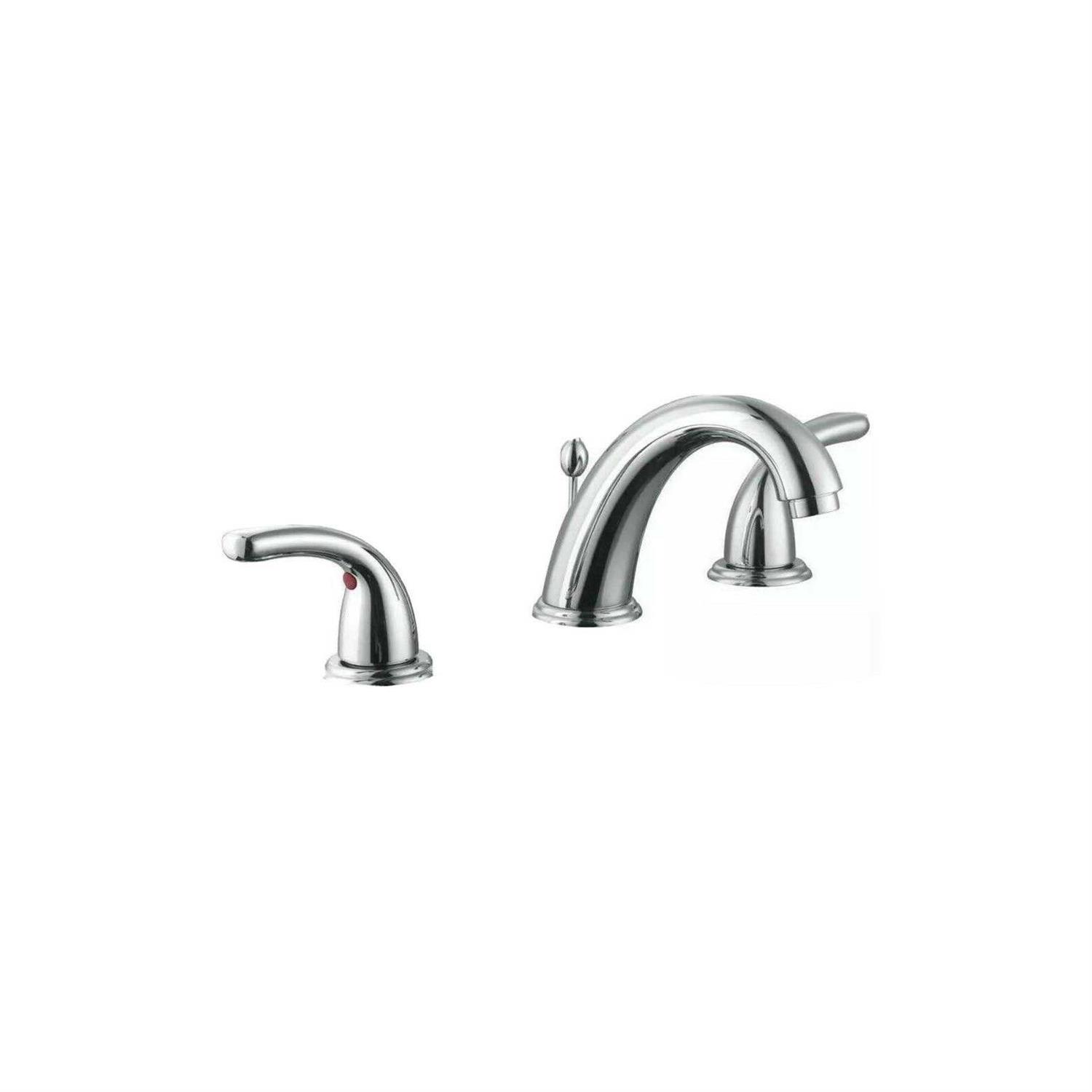 Glacier Bay Builders 8 in. Widespread 2-Handle High-Arc Bathroom Faucet - Zenithce