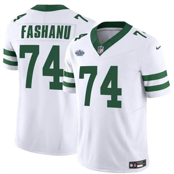 New York Jets #74 Olu Fashanu White 2024 F.U.S.E. With Draft Patch Vapor Limited Stitched Jersey - Zenithce