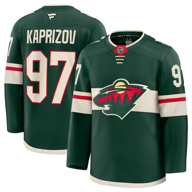 Minnesota Wild #97 Kirill Kaprizov Green 2024-25 Home Stitched Jersey - Zenithce