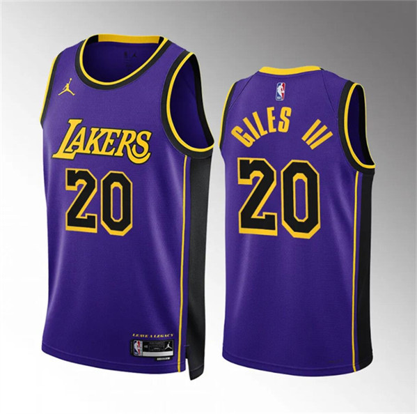Los Angeles Lakers #20 Harry Giles Iii Purple Statement Edition Stitched Jersey - Zenithce