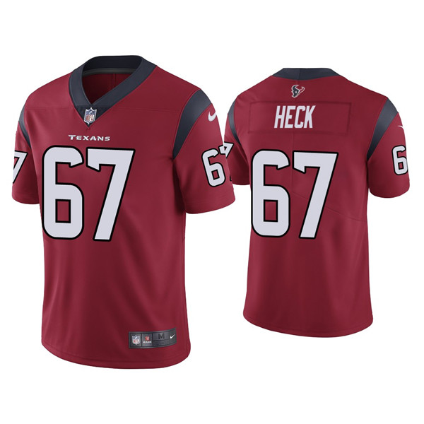Houston Texans #67 Charlie Heck Red Vapor Untouchable Limited Stitched Jersey - Zenithce