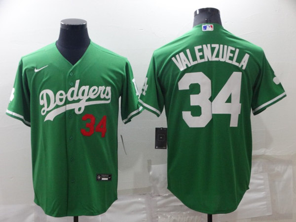 Los Angeles Dodgers #34 Toro Valenzuela Green Stitched Baseball Jersey - Zenithce