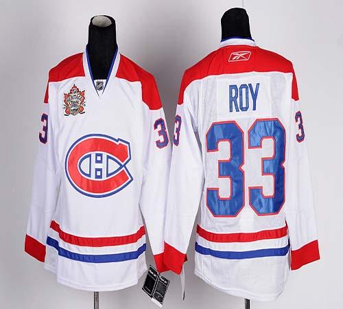 Canadiens #33 Patrick Roy White Heritage Classic Style Stitched Jersey - Zenithce