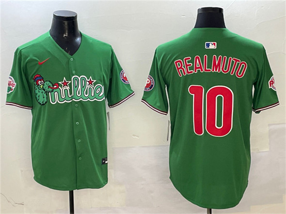 Philadelphia Phillies #10 J.T. Realmuto Green Phanatic Limited Stitched Jersey - Zenithce