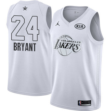 Lakers #24 Kobe Bryant White Jordan Swingman 2018 All-Star Game Jersey - Zenithce