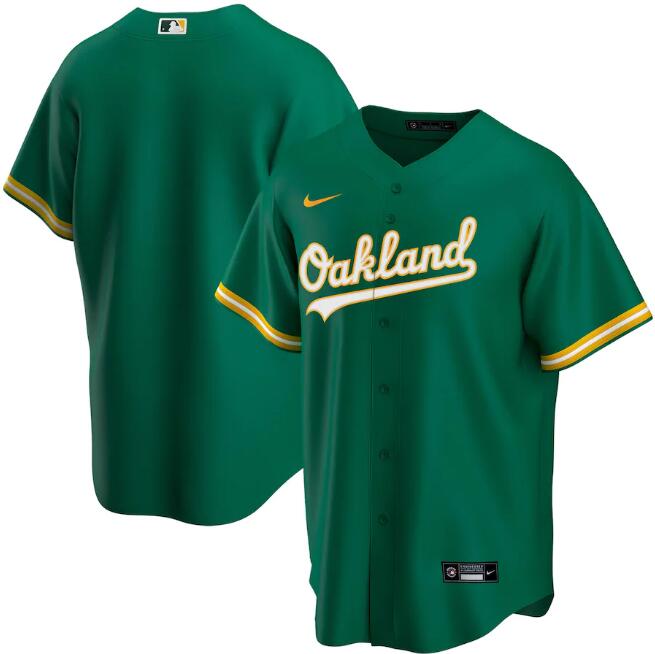 Oakland Athletics New Green Blank Cool Base Stitched Jersey - Zenithce