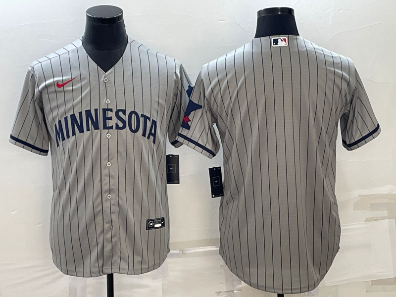 Minnesota Twins Blank 2023 Grey Home Team Cool Base Stitched Jersey - Zenithce