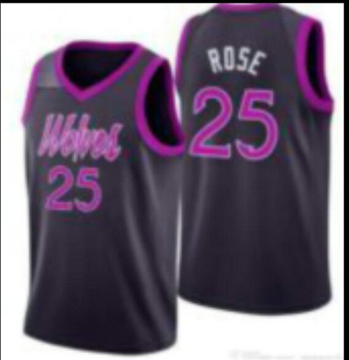 Minnesota Timberwolves #25 Derrick Rose Purple 2019 Swingman Jersey City Edition - Zenithce