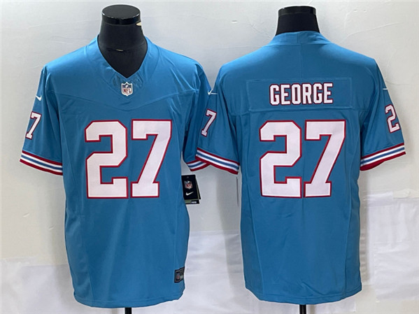 Tennessee Titans #27 Eddie George Light Blue 2023 F.U.S.E. Vapor Limited Throwback Stitched Jersey - Zenithce