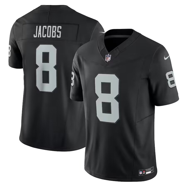 Las Vegas Raiders #8 Josh Jacobs Black 2023 F.U.S.E. Vapor Untouchable Stitched Jersey - Zenithce