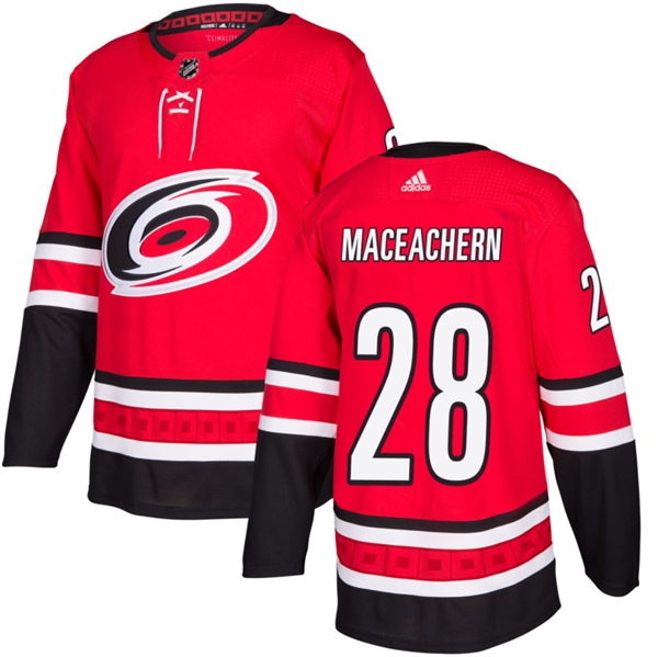Carolina Hurricanes #28 Mackenzie MacEachern Red Stitched Jersey - Zenithce