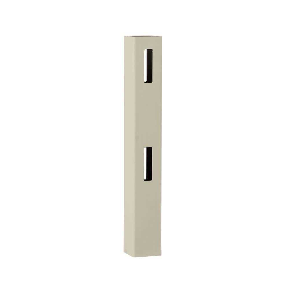 Outdoor Essentials 5 in. x 5 in. x 5 ft. Tan Vinyl Ranch 2-Rail Fence Post - Zenithce