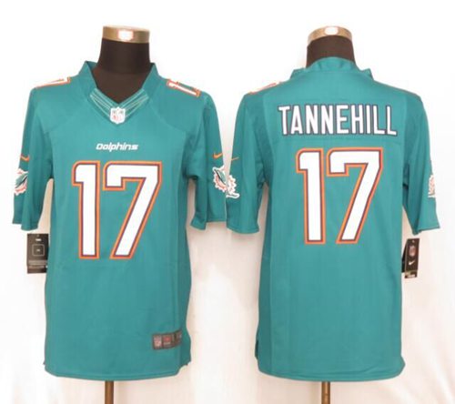 Dolphins #17 Ryan Tannehill Aqua Green Team Color Stitched Limited Nike Jersey - Zenithce