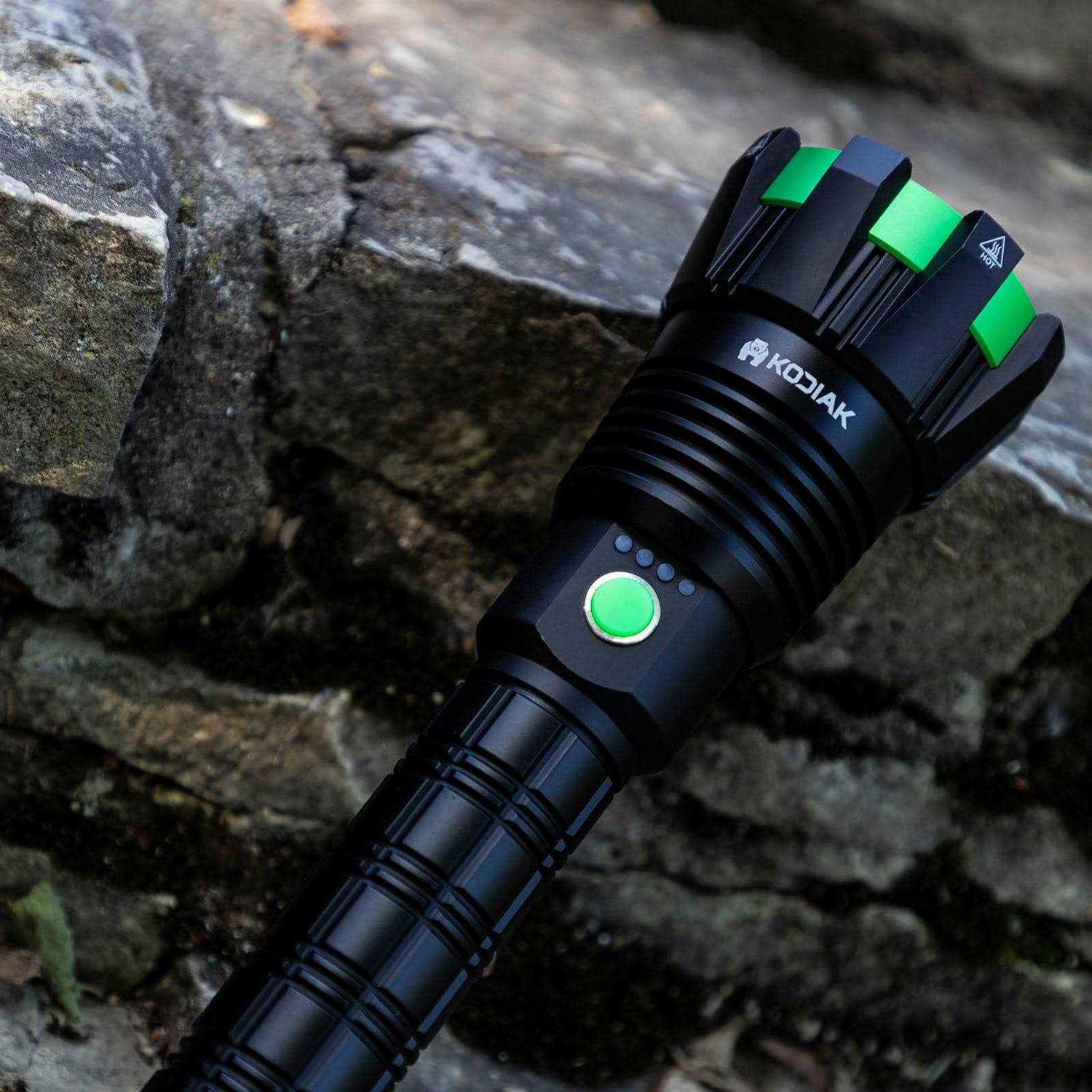 Kodiak 1-mile Beam Rechargeable Tactical Flashlight COB LED 1000 Lumens - Zenithce